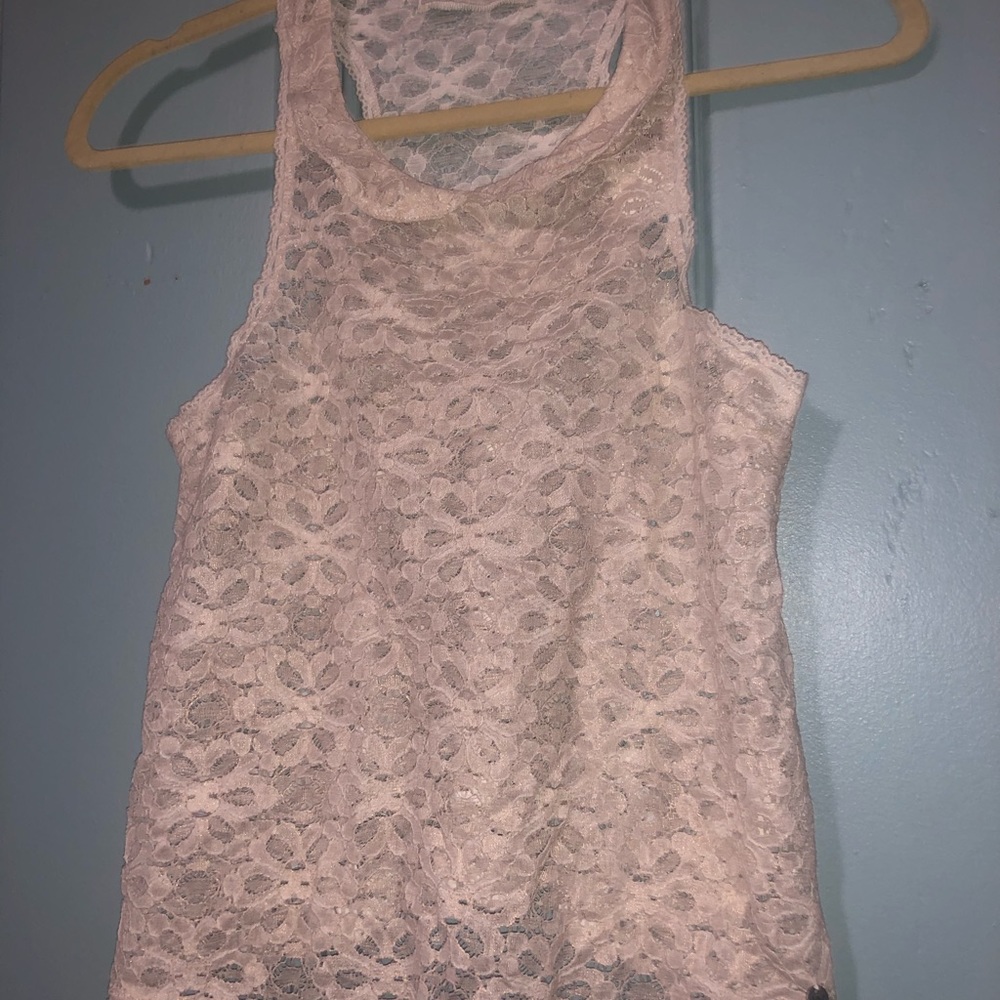 Gold Shimmer Lace Tank